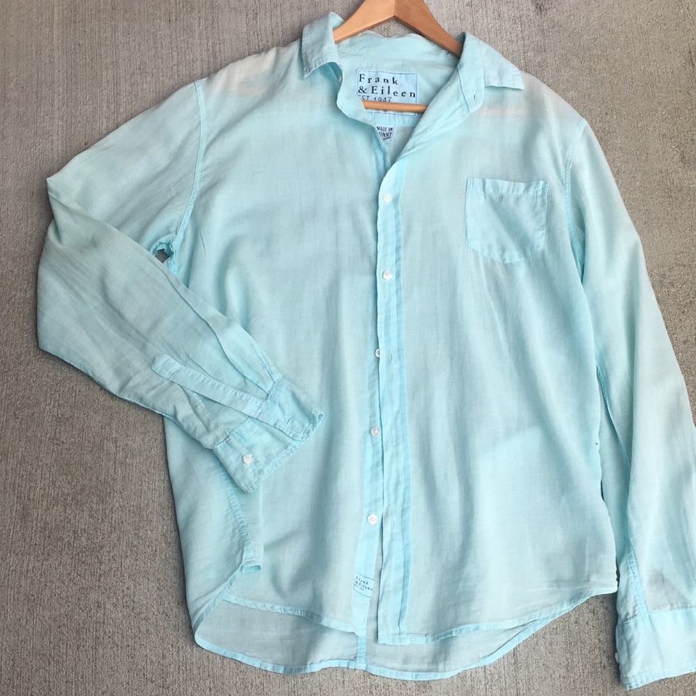 FRANK & EILEEN “Luke” long Sleeve Lightweight Cotton Button Down